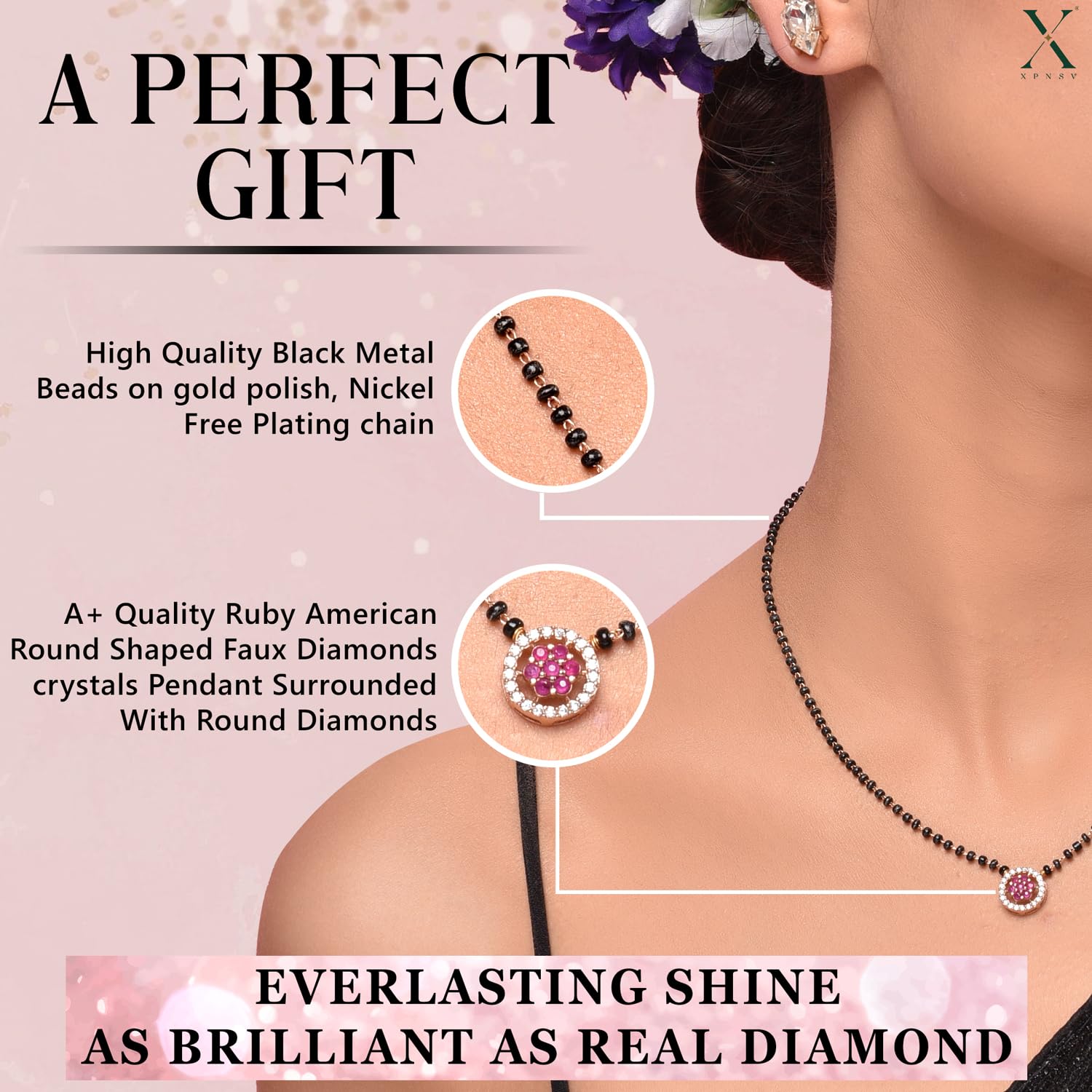 American Diamond Mangalsutra Set for Him & Her